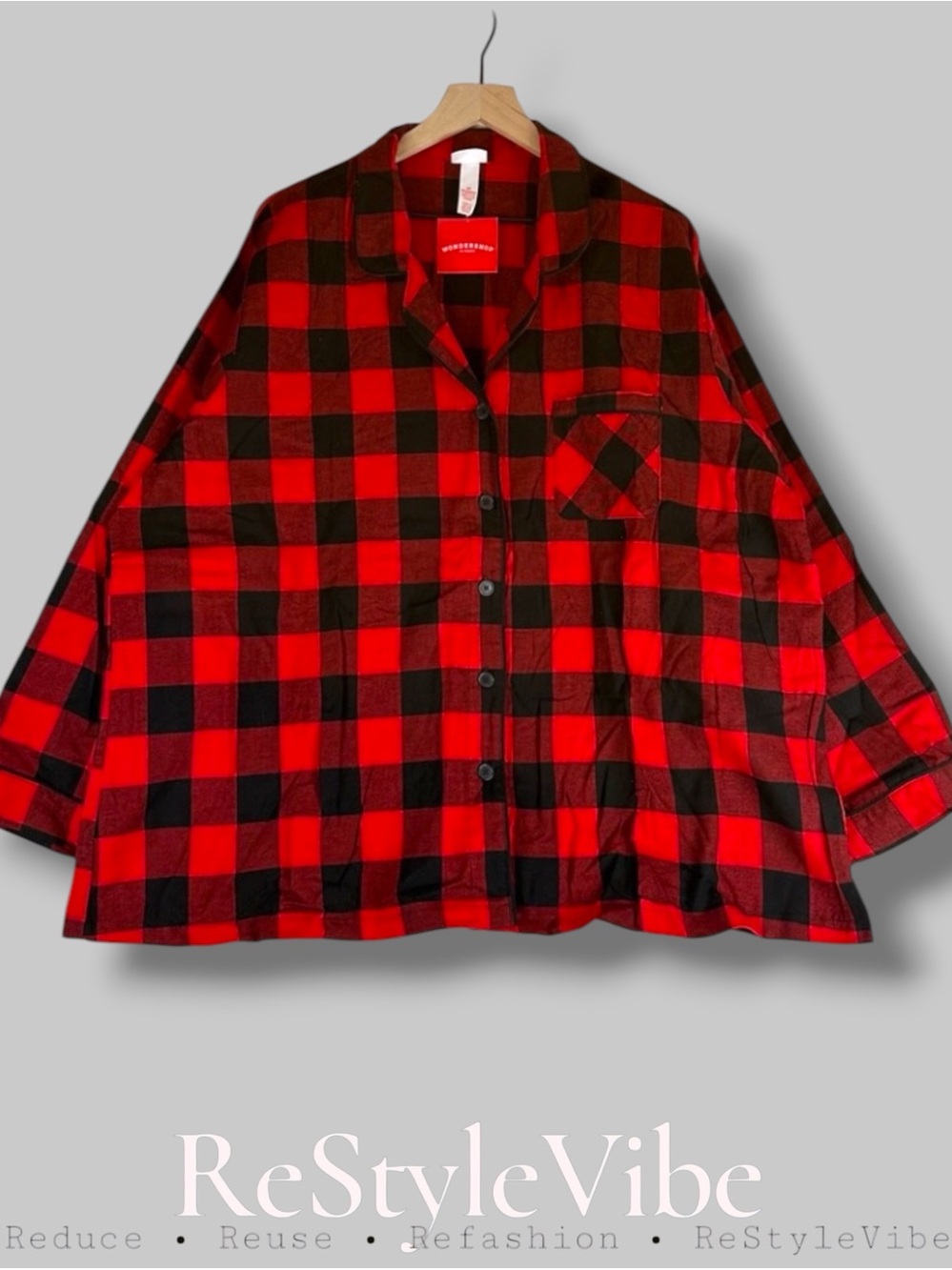 WONDERSHOP TARGET Women’s Size 2X Top Shirt Sleepwear Pajamas Plaid NWT Flannel